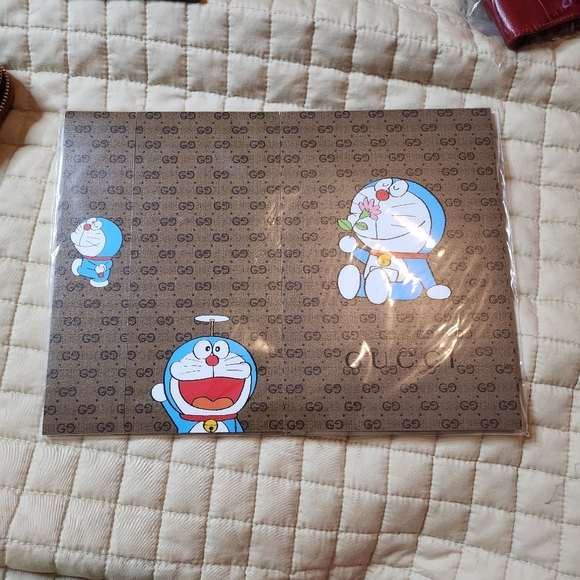 Doraemon x GUCCI memo pad special letter paper 3-piece set/Ziplock/mini envelope - Picture 5 of 14